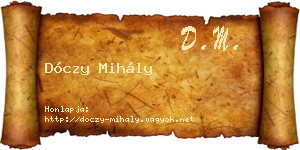 Dóczy Mihály névjegykártya
