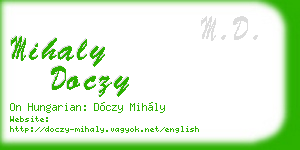 mihaly doczy business card