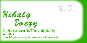 mihaly doczy business card